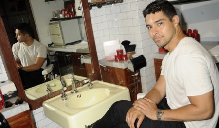 Wilmer Valderrama presents Old Spice hair care products in Sharps Barber and Shop Featuring: Wilmer Valderrama Where: New York,  New York,  United States When: 07 Jul 2016 Credit: Dennis Van Tine/Future Image/WENN.com **Not available for publication in Germany,  Poland,  Russia,  Hungary,  Slovenia,  Czech Republic,  Serbia,  Croatia,  Slovakia**