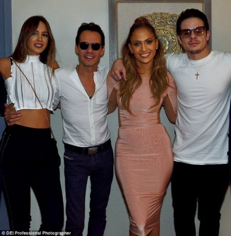 Marc Anthony, Shannon De Lima, J Lo a Casper Smart