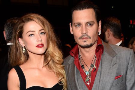 TORONTO,  ON - SEPTEMBER 14: Actors Amber Heard (L) and Johnny Depp attend the "Black Mass" premiere during the 2015 Toronto International Film Festival at The Elgin on September 14,  2015 in Toronto,  Canada. (Photo by Jason Merritt/Getty Images)